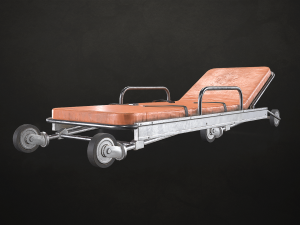Ambulance Stretcher - Low Poly Model 3D