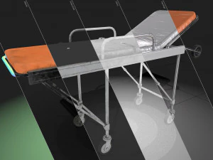 Ambulance Stretcher - Low Poly 3D Model