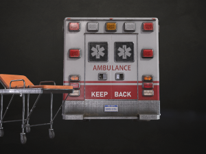 Ambulance Type 3 V1 - Low Poly 3D Model