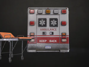 Ambulance Type 3 V1 - Low Poly 3D Model