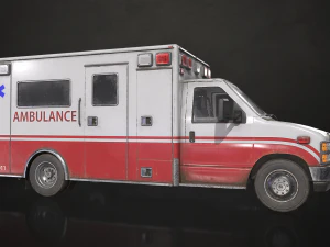 Ambulance Type 3 V1 - Low Poly 3D Model