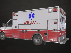 Ambulance Type 3 V1 - Low Poly 3D Model