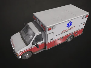 Ambulance Type 3 V1 - Low Poly 3D Model