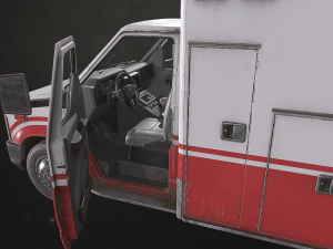 Ambulance Type 3 V1 - Low Poly 3D Model