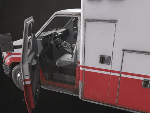 Ambulance Type 3 V1 - Low Poly 3D Model