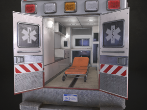 Ambulance Type 3 V1 - Low Poly 3D Model
