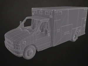 Ambulance Type 3 V1 - Low Poly 3D Model