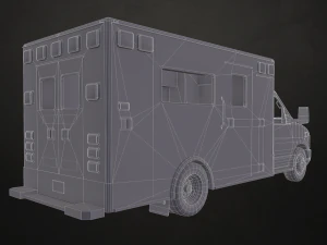 Ambulance Type 3 V1 - Low Poly 3D Model