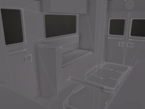 Ambulance Type 3 V1 - Low Poly 3D Model
