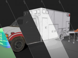 Ambulance Type 3 V1 - Low Poly 3D Model