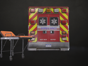 Ambulance Type 2 - Low Poly 3D 모델