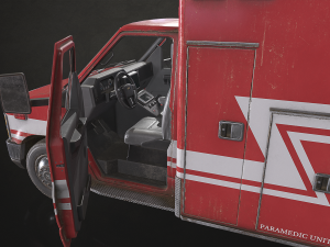 Ambulance Type 2 - Low Poly 3D 모델