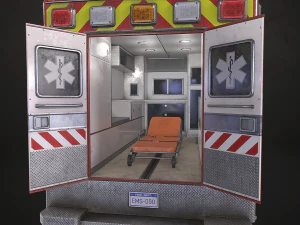 Ambulance Type 3 V2 - Low Poly 3D Model