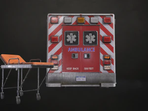 Ambulance Type 3 V3 - Low Poly 3D Model