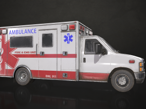 Ambulance Type 3 - Low Poly Modelo 3D