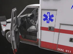 Ambulance Type 3 V3 - Low Poly 3D Model