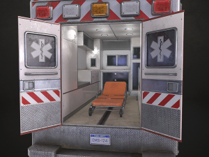 Ambulance Type 3 - Low Poly Modelo 3D