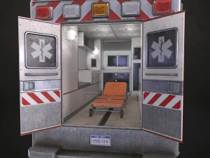 Ambulance Type 3 V3 - Low Poly 3D Model