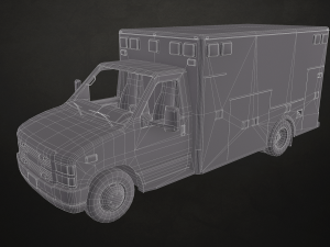 Ambulance Type 3 - Low Poly Modelo 3D