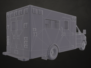 Ambulance Type 3 - Low Poly Modelo 3D