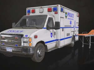 Ambulance Type 4 - Low Poly 3Dモデル