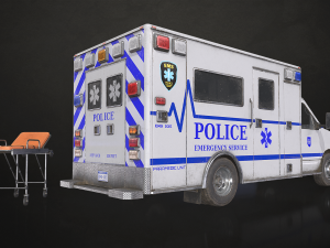 Ambulance Type 4 - Low Poly 3Dモデル