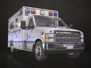Ambulance Type 4 - Low Poly 3Dモデル