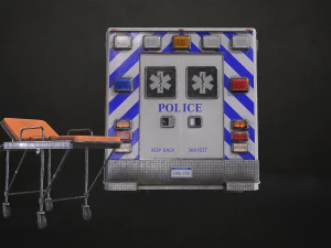 Ambulance Type 3 V4 - Low Poly 3D Model
