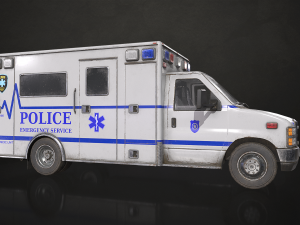 Ambulance Type 4 - Low Poly 3Dモデル