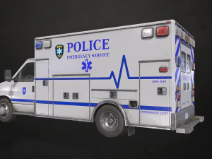 Ambulance Type 3 V4 - Low Poly 3D Model