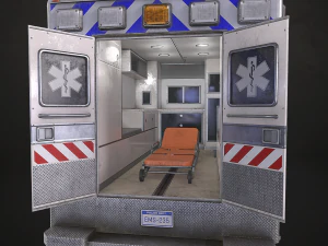 Ambulance Type 3 V4 - Low Poly 3D Model