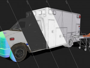 Ambulance Type 4 - Low Poly 3Dモデル