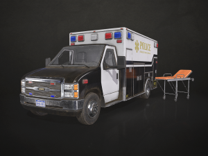 Ambulance Type 5 - Low Poly 3D Model