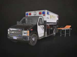 Швидка допомога типу 3 V5 - Low Poly 3D Модель