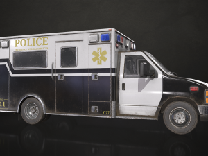 Ambulance Type 5 - Low Poly 3D-Modell
