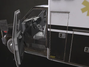 Ambulance Type 3 V5 - Low Poly 3D Model