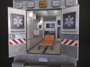 Ambulance Type 3 V5 - Low Poly 3D Model