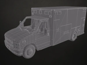 Ambulance Type 3 V5 - Low Poly 3D Model