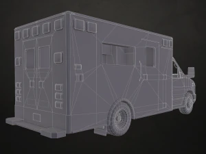 Ambulance Type 3 V5 - Low Poly 3D Model