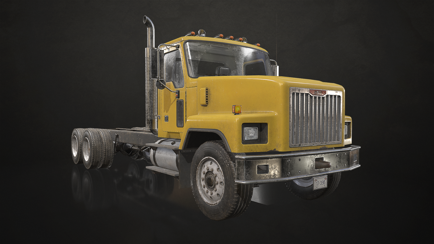 Classic Truck - Yellow - Low Poly 3D Модель in Грузовик 3DExport