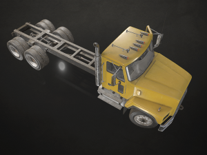 Classic Truck - Yellow - Low Poly 3D Модель