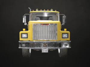 Classic Truck - Yellow - Low Poly 3D Model
