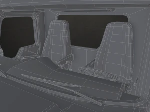 Classic Truck - Yellow - Low Poly 3D Model