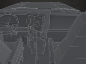 Classic Truck - Yellow - Low Poly 3D Model