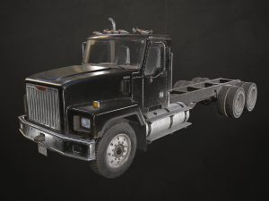 Classic Truck - Black - Low Poly 3D Модель
