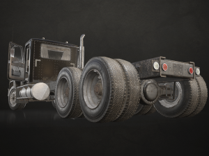 Classic Truck - Black - Low Poly 3D Модель
