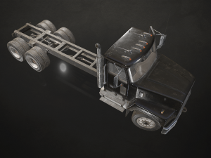 Classic Truck - Black - Low Poly 3D Модель