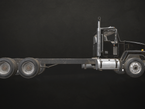 Classic Truck - Black - Low Poly 3D Модель