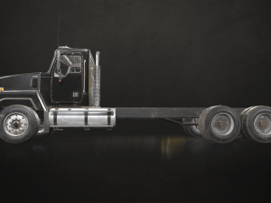 Classic Truck - Black - Low Poly 3D Модель