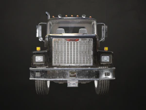Classic Truck - Black - Low Poly 3D Model